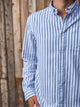 CAMISA CLASSIC OXFORD - Ensign Blue Stripes:STRIPES