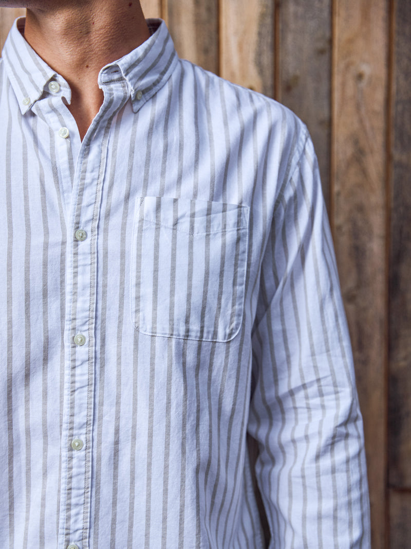 CAMISA CLASSIC OXFORD - Ensign Blue Stripes:STRIPES