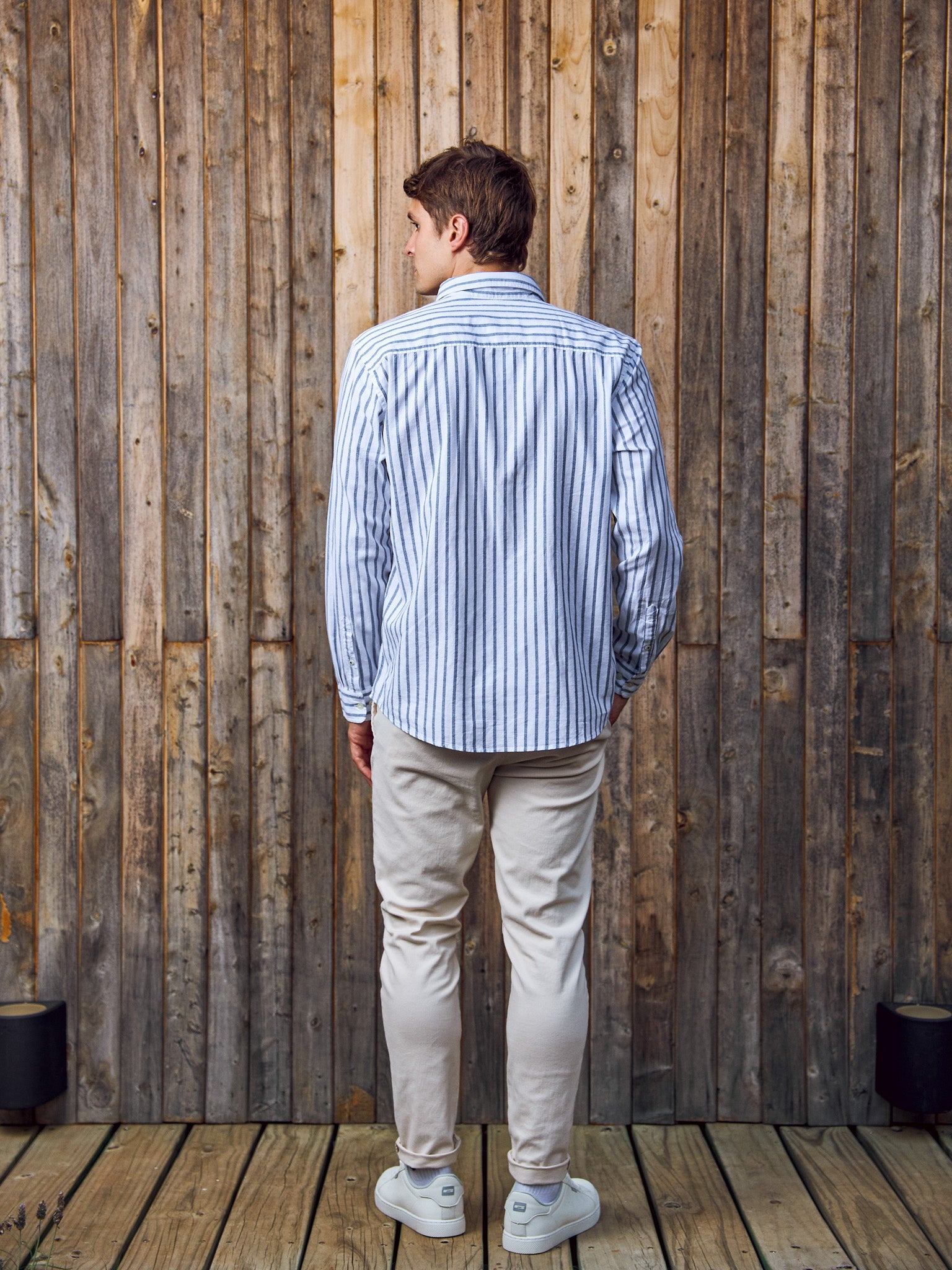 CAMISA CLASSIC OXFORD - Ensign Blue Stripes:STRIPES
