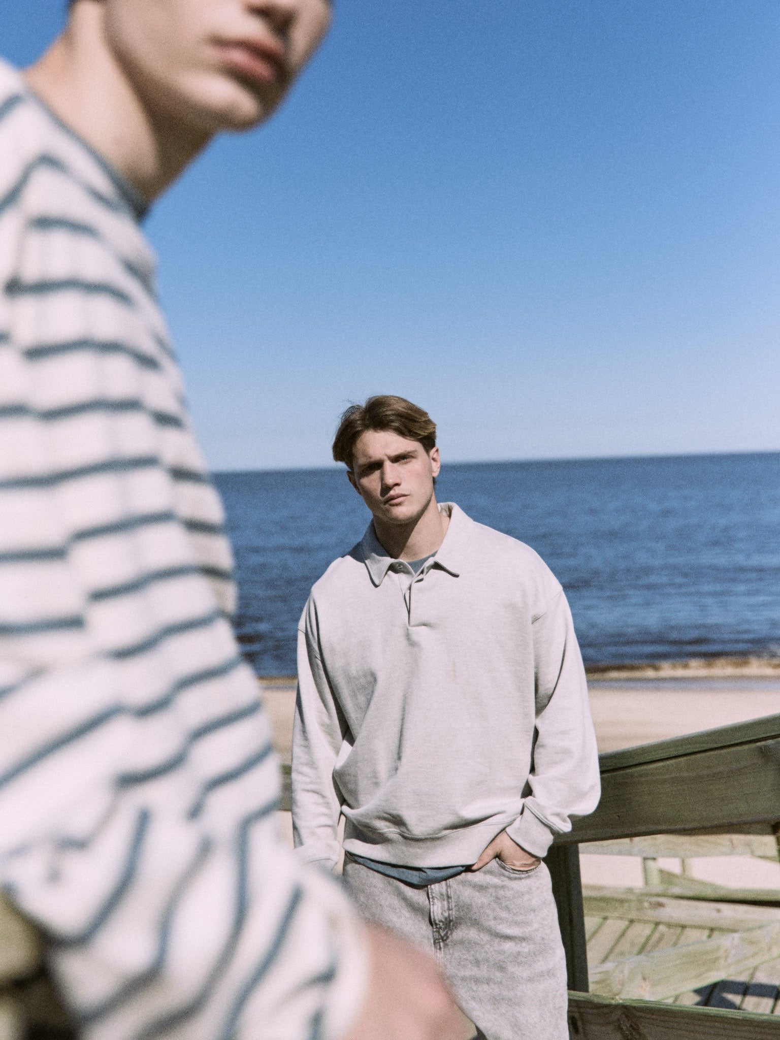 POLO CONCRETE - Light Grey Melange Detail:NEW LGM