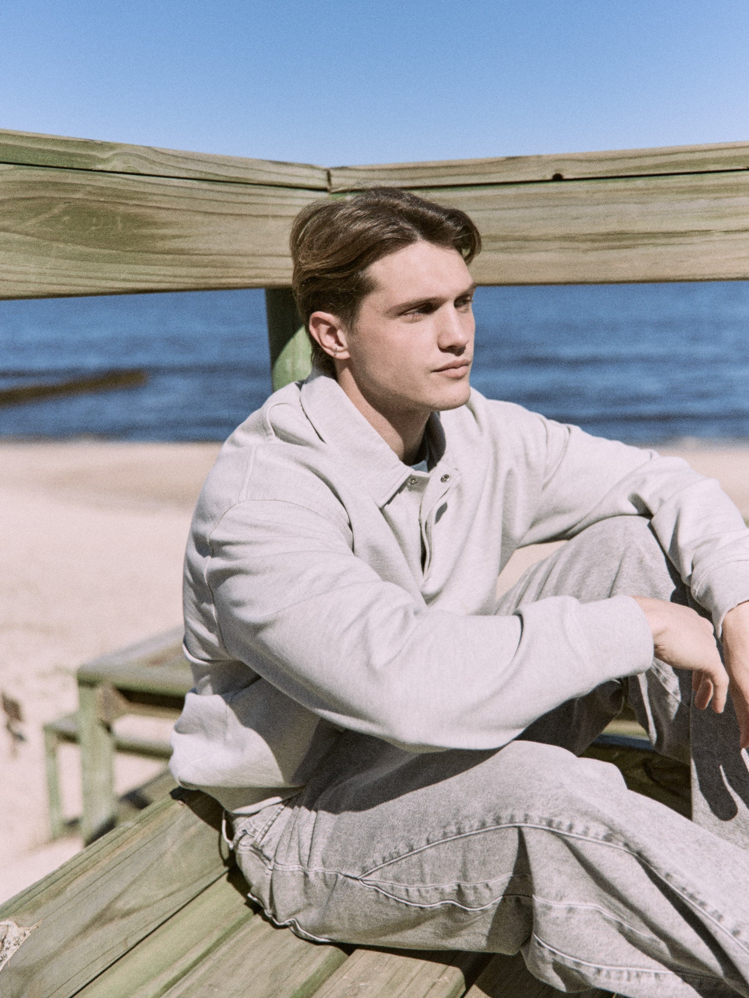 POLO CONCRETE - Light Grey Melange Detail:NEW LGM