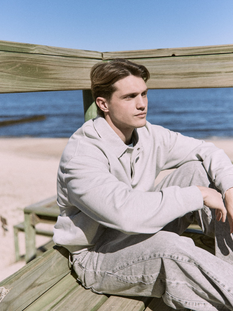 POLO CONCRETE - Light Grey Melange Detail:NEW LGM