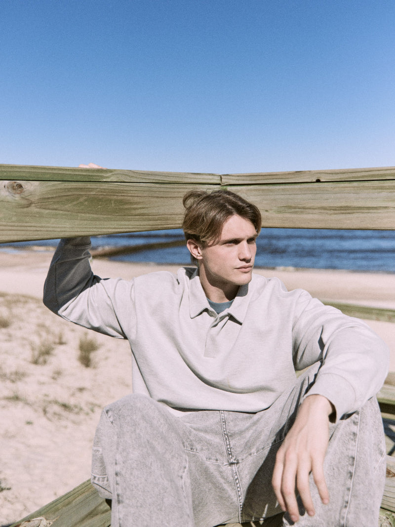 POLO CONCRETE - Light Grey Melange Detail:NEW LGM