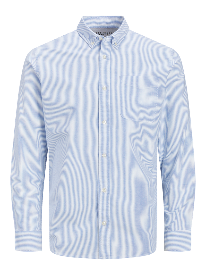 CAMISA SLIM MANGA LARGA OXFORD - Infinity Stripes:SLIM FIT