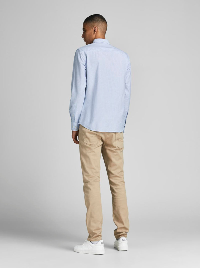 CAMISA SLIM MANGA LARGA OXFORD - Infinity Stripes:SLIM FIT