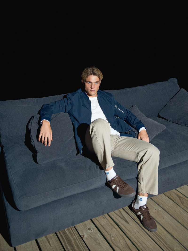 CHAQUETA BOMBER CON CIERRE RUSH - Navy Blazer