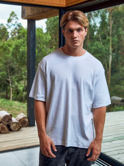 POLERA LOOSE MANGA CORTA BRINK - White Fit:BOX