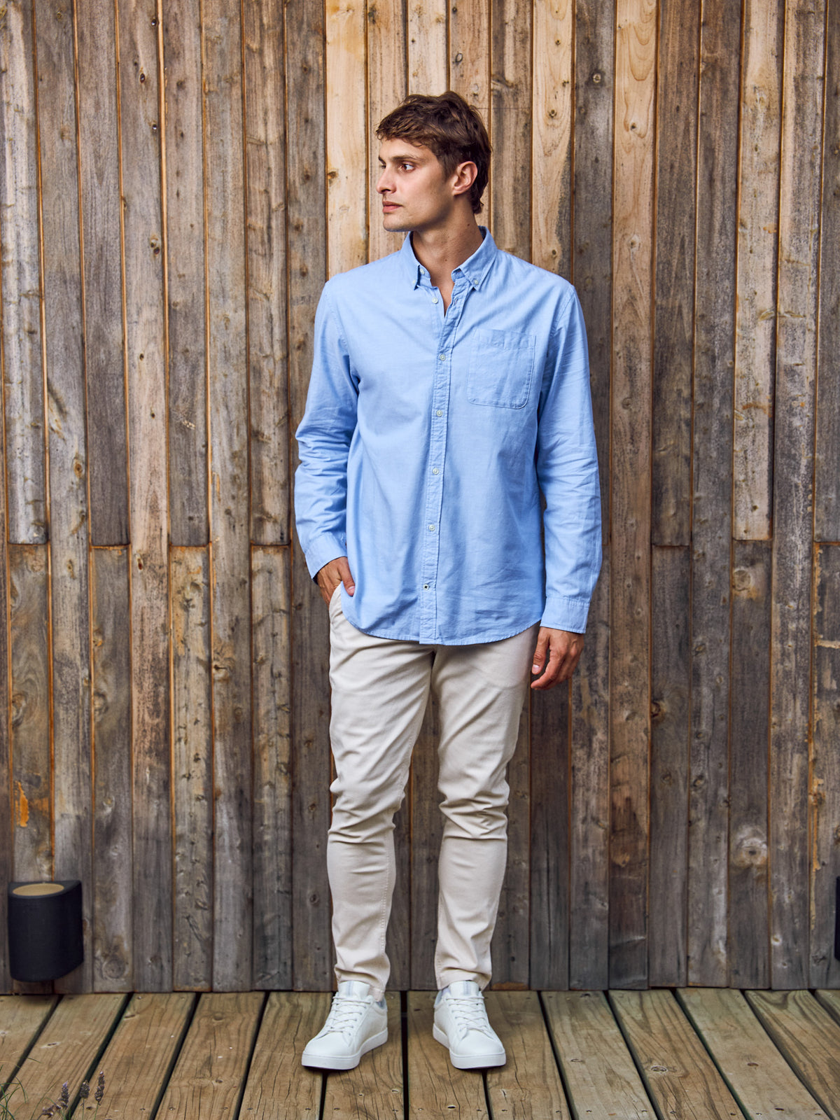 CAMISA SLIM MANGA LARGA OXFORD - Cashmere Blue Fit:SLIM FIT