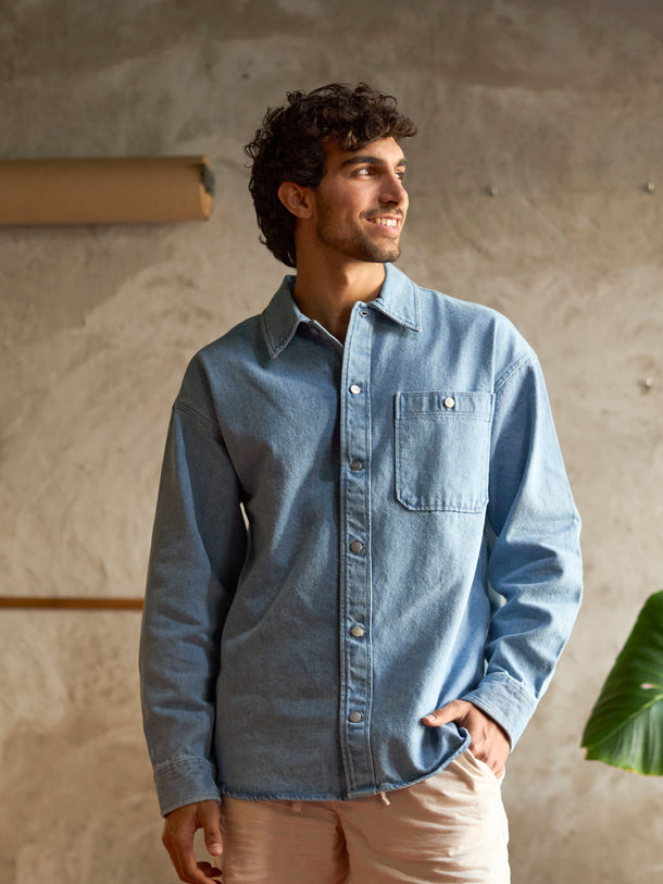 Product SOBRECAMISA SANTORINI - Light Blue Denim - Image 1