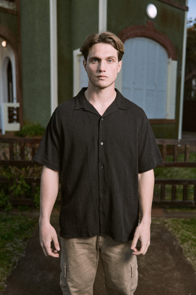CAMISA RESORT LUKE-Black