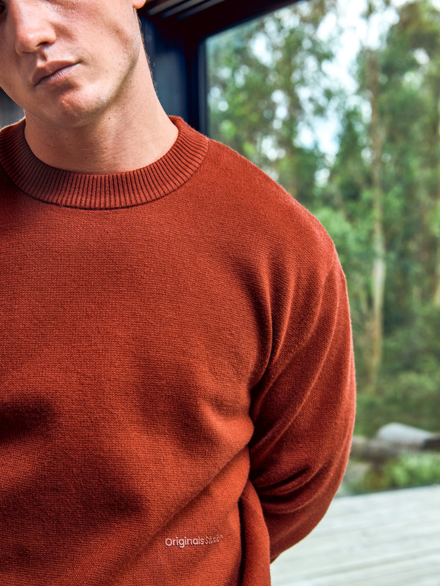 SWEATER VESTERBRO - Brandy Brown