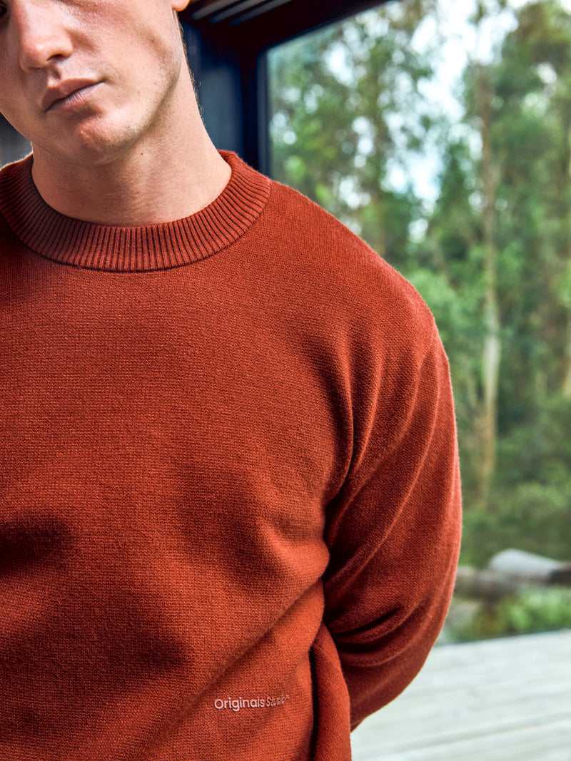 SWEATER VESTERBRO - Brandy Brown