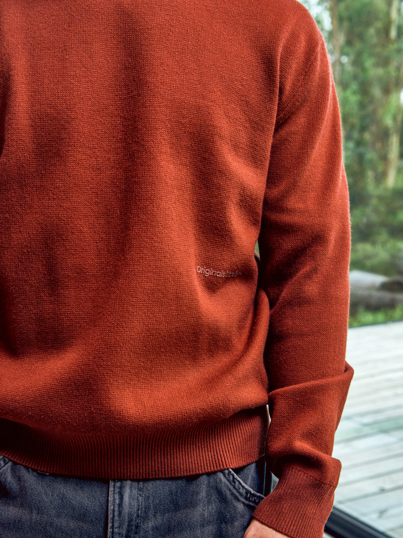 SWEATER VESTERBRO - Brandy Brown