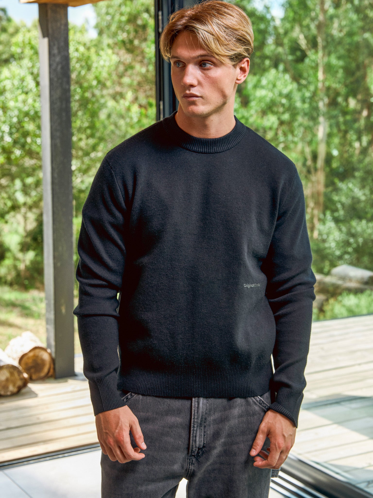 SWEATER VESTERBRO - Black