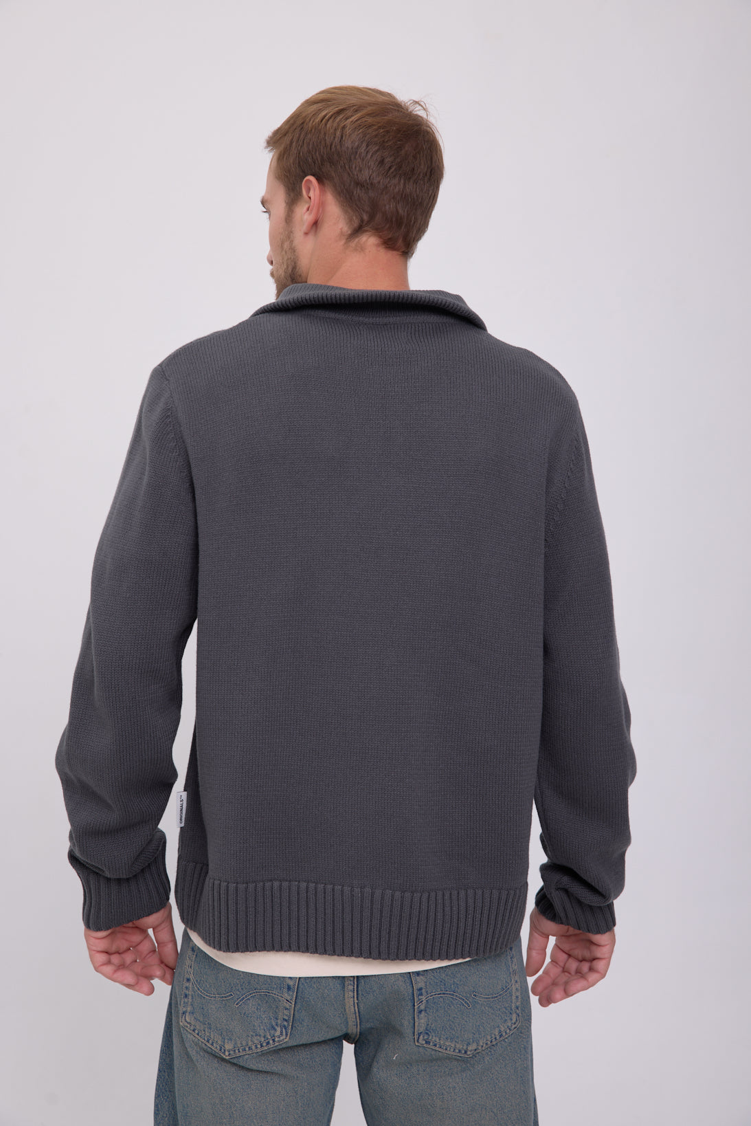 SWEATER WIDE TEJIDO CON CIERRE FREDERIKSBERG - Iron Gate