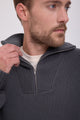 SWEATER WIDE TEJIDO CON CIERRE FREDERIKSBERG - Iron Gate
