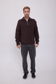 SWEATER WIDE TEJIDO CON CIERRE FREDERIKSBERG - Chocolate Torte