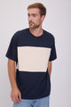 POLERA FREDERIKSBERG MARGATE - Sky Captain Detail:ANTIQUE WHITE BLOCKING
