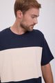 POLERA FREDERIKSBERG MARGATE - Sky Captain Detail:ANTIQUE WHITE BLOCKING