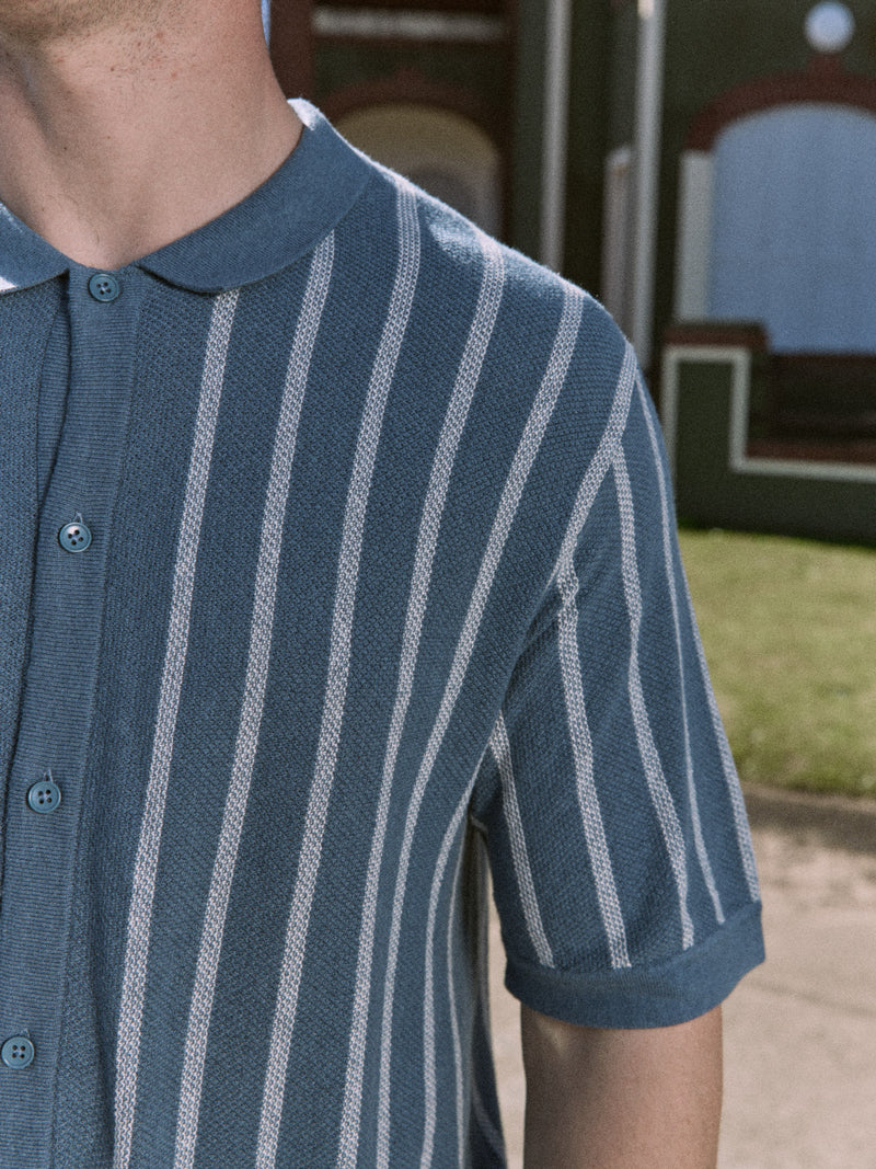 POLO EMIL-Oceanview Stripes:w. Cloud Dancer stripes