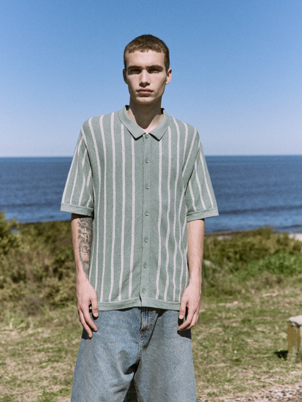 Product POLO EMIL-Iceberg Green Stripes:w. Cloud Dancer stripes - Image 1