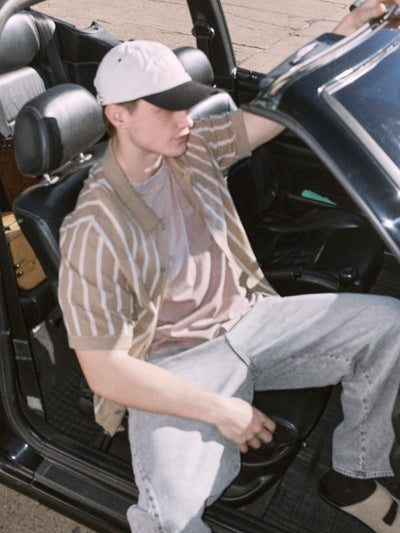POLO RELAXED TEJIDO RAYAS EMIL - Coriander Stripes:w. Cloud Dancer stripes