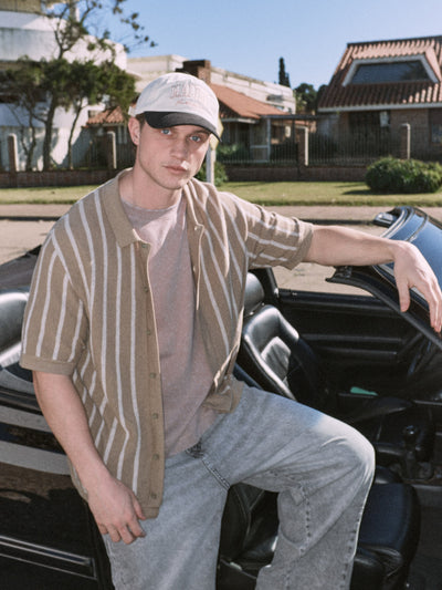 POLO RELAXED TEJIDO RAYAS EMIL - Coriander Stripes:w. Cloud Dancer stripes