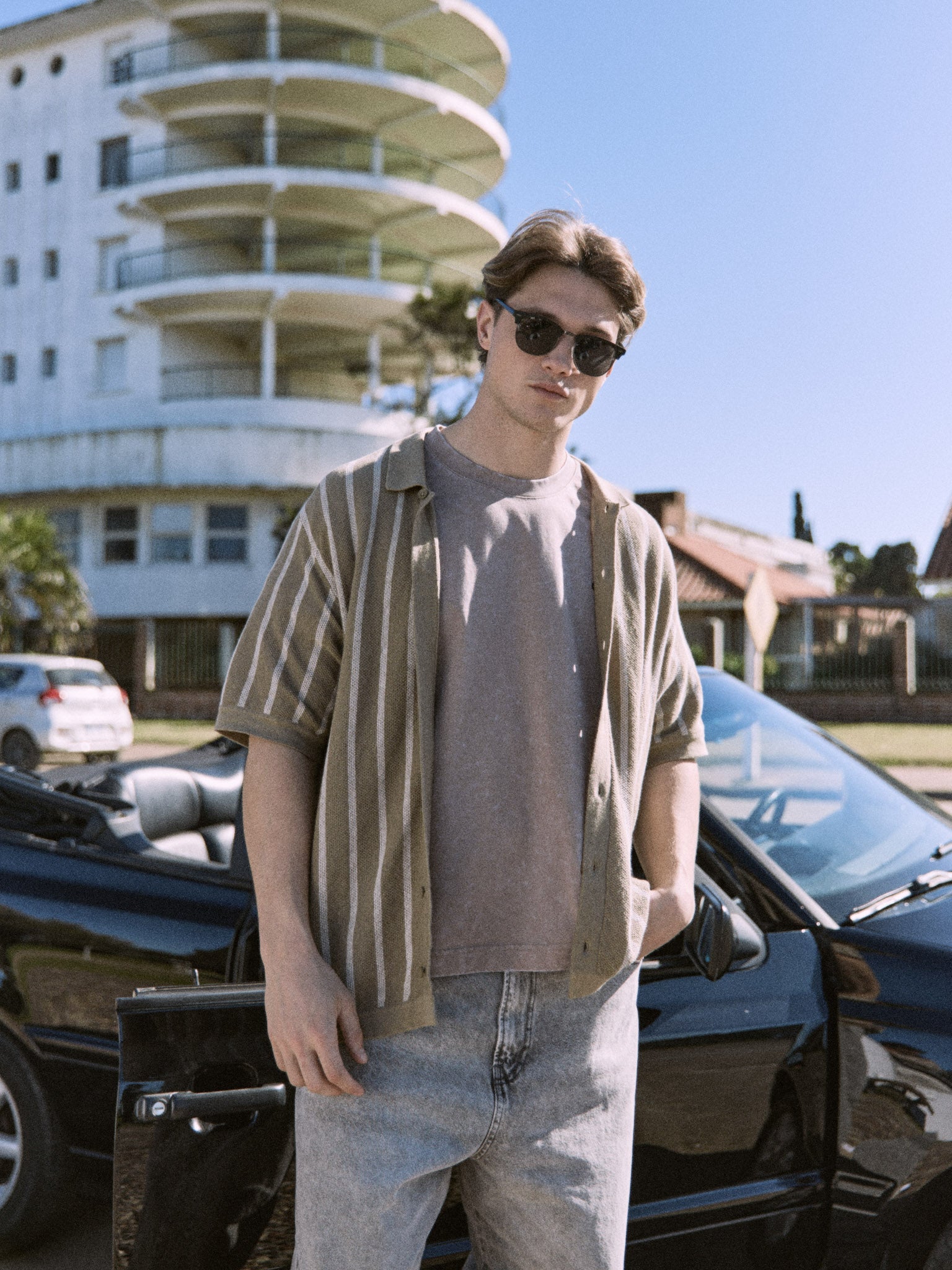 POLO EMIL-Coriander Stripes:w. Cloud Dancer stripes