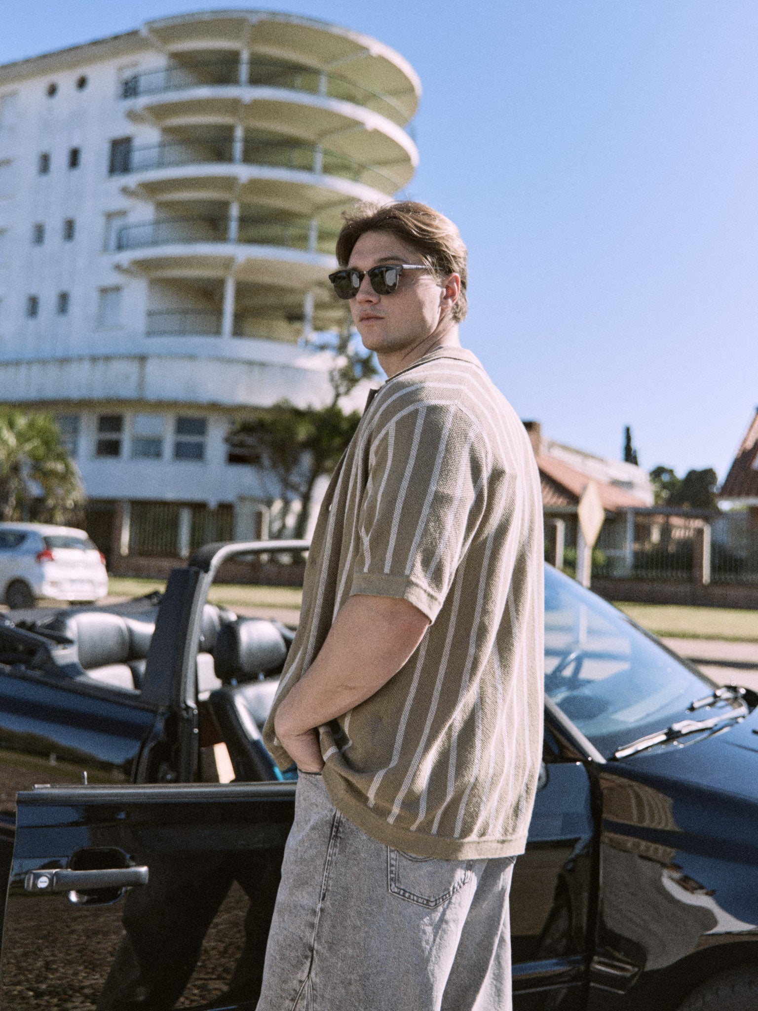 POLO EMIL-Coriander Stripes:w. Cloud Dancer stripes