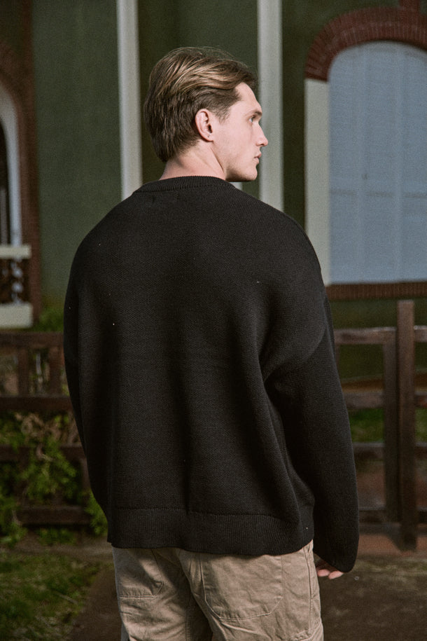 Product SWEATER OVERSIZE TEJIDO KOBE - Black - Image 3