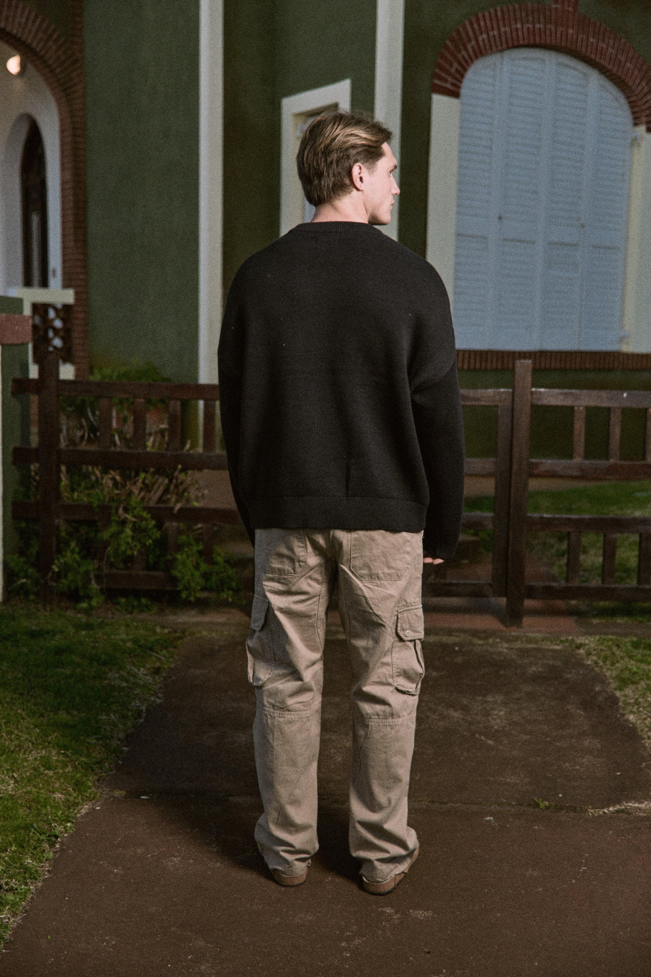 SWEATER OVERSIZE TEJIDO KOBE - Black