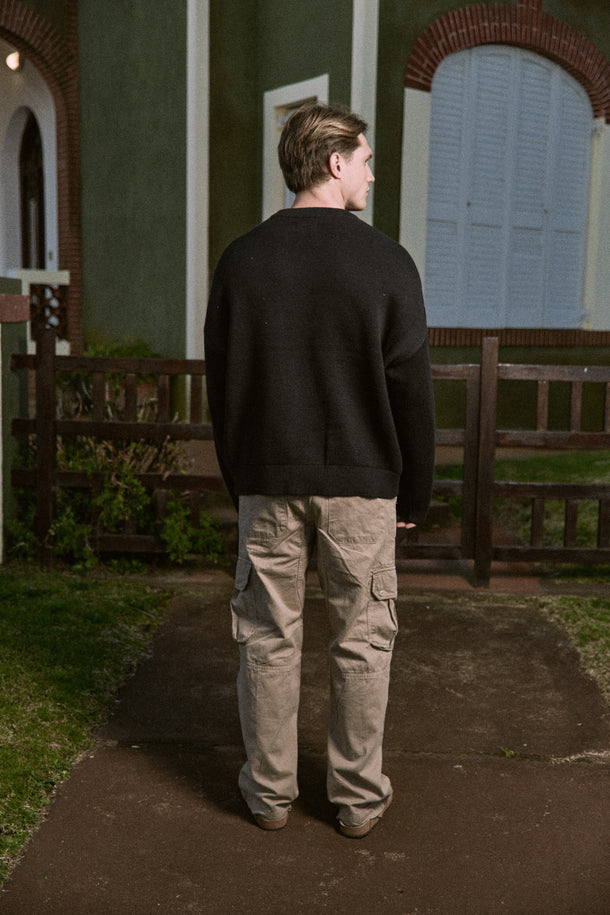 Product SWEATER OVERSIZE TEJIDO KOBE - Black - Image 5