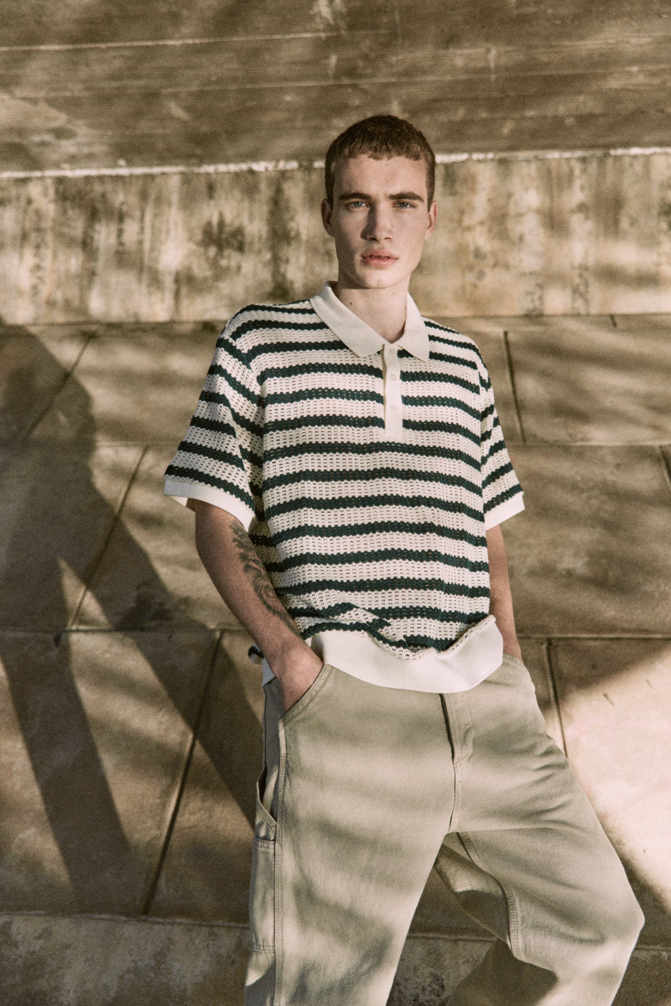 POLO COHEN - Cloud Dancer Stripes:BOTANICAL GARDEN