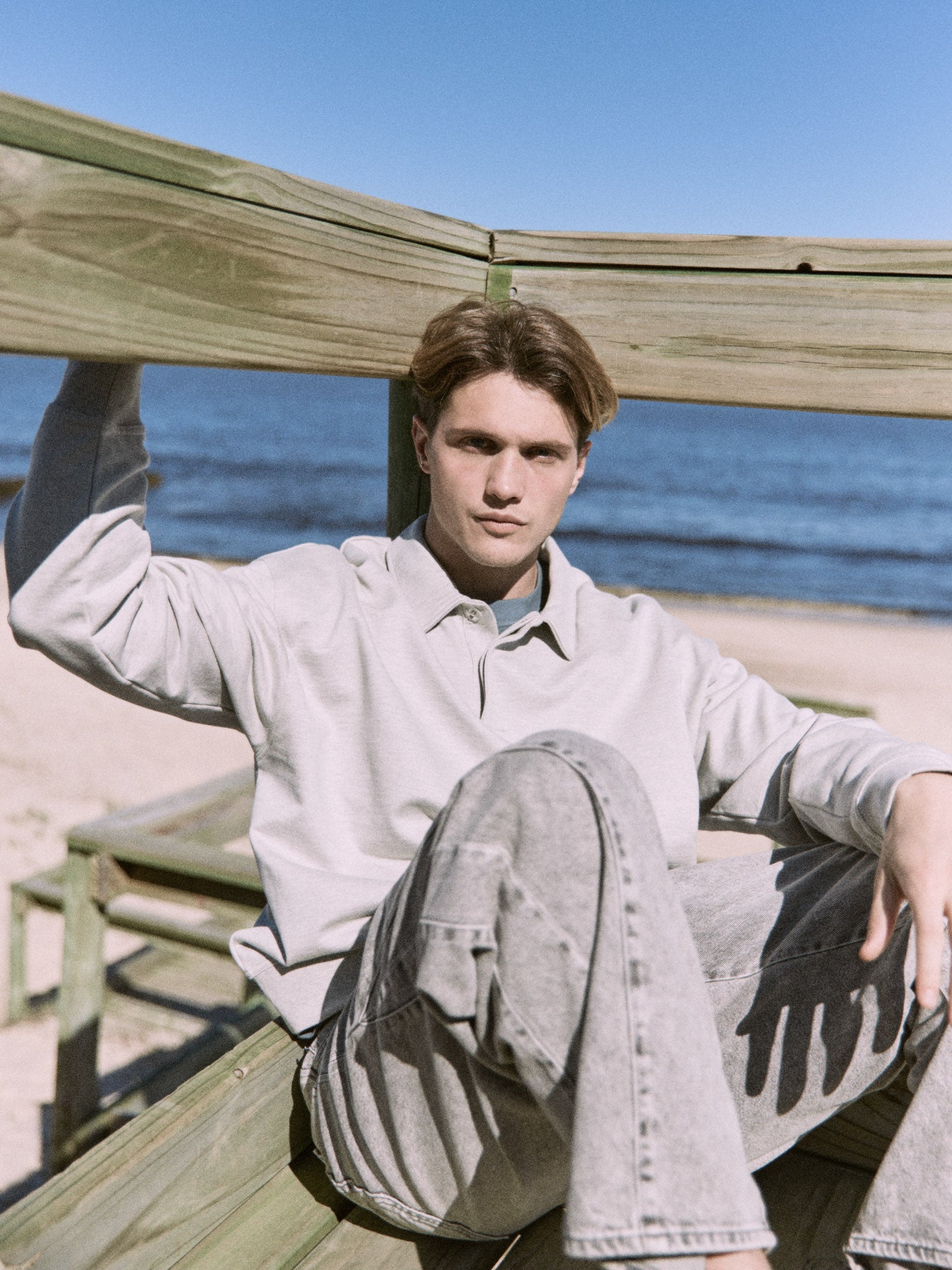 POLO CONCRETE - Light Grey Melange Detail:NEW LGM