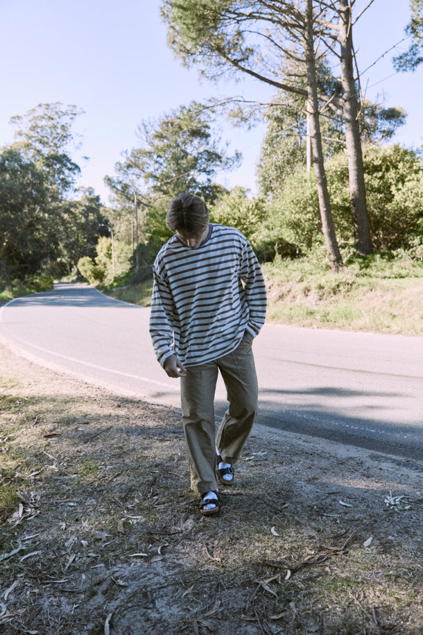 Product POLERA SLINGTON CREW - Deep Taupe Stripes:ANTIQUE WHITE - Image 4