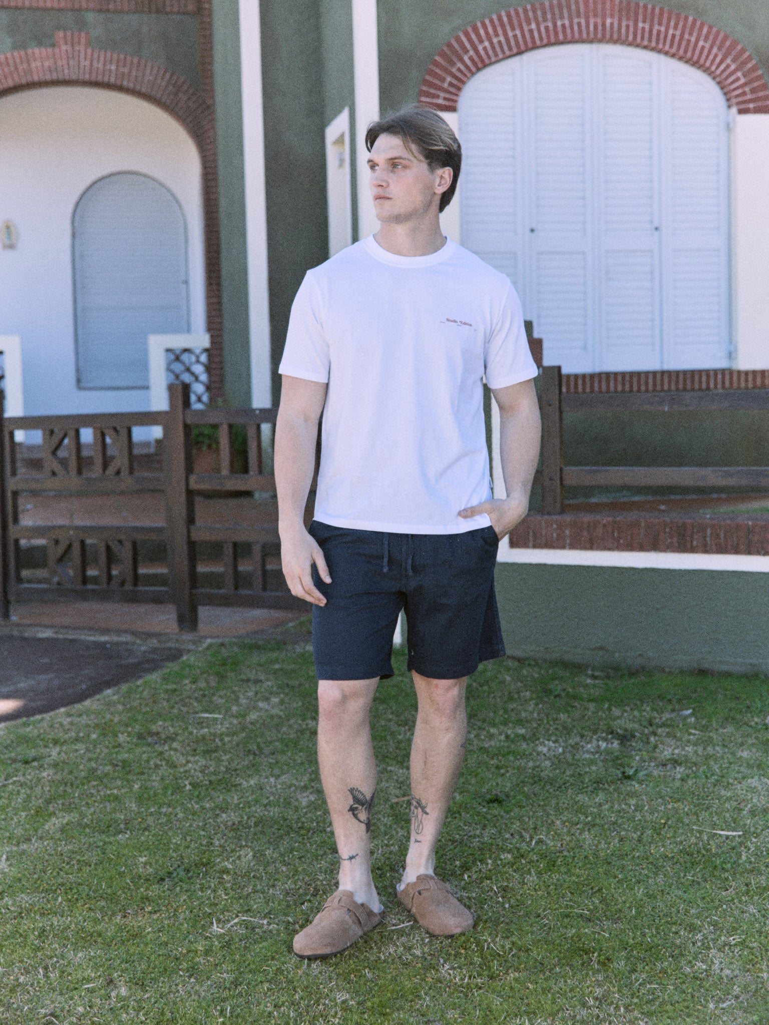POLERA SPLIT PAINTING - Bright White