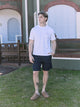 POLERA SPLIT PAINTING - Bright White