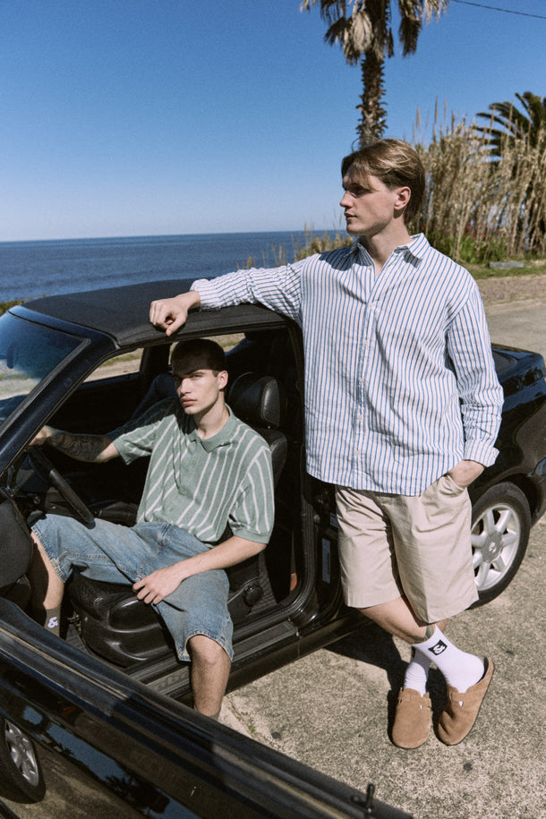 Product SHORT CHINO TIRO MEDIO OWEN - Silver Lining - Image 2