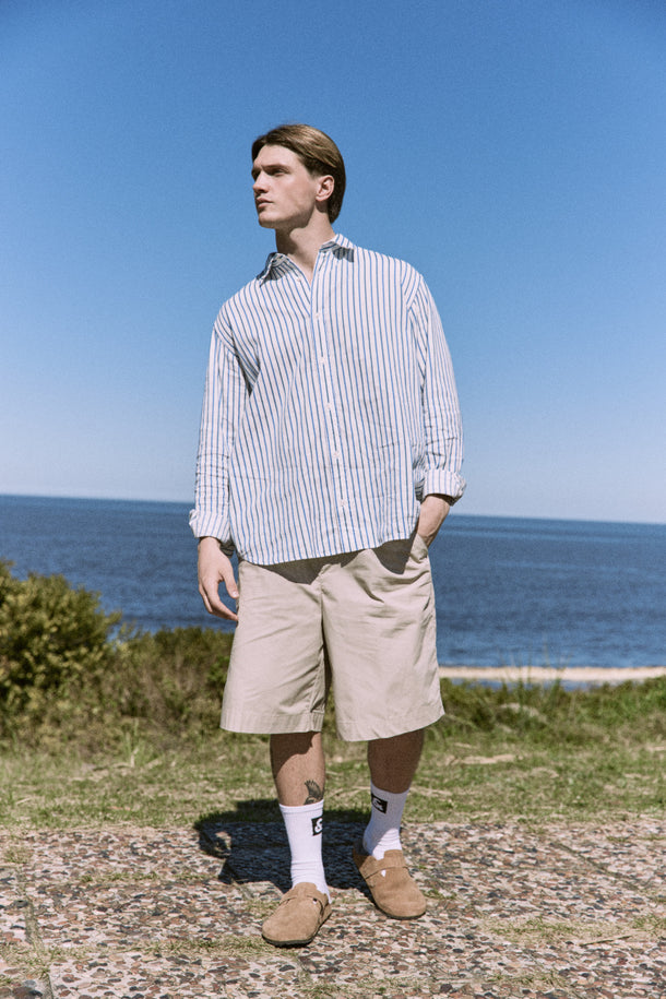 Product SHORT CHINO TIRO MEDIO OWEN - Silver Lining - Image 4