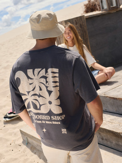 POLERA LOOSE ESTAMPADA SLOW WAVES - Asphalt