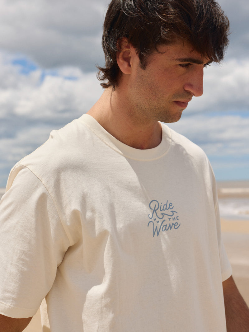 POLERA WAVES BREAK POINT-Antique White