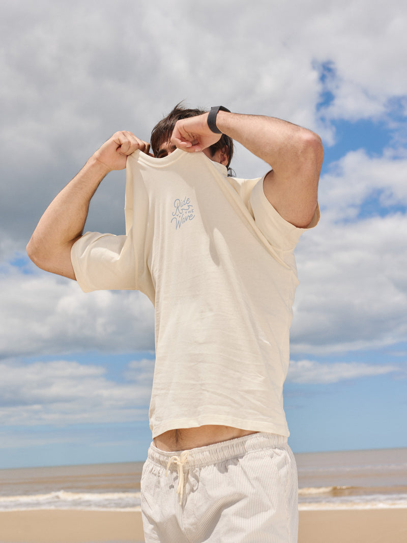 POLERA WAVES BREAK POINT-Antique White