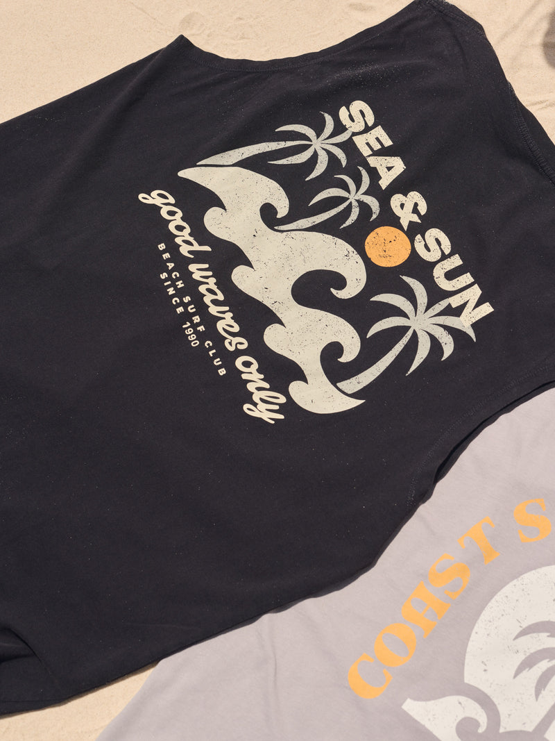 POLERA SIN MANGAS RIPTIDE WAVES-Black Onyx