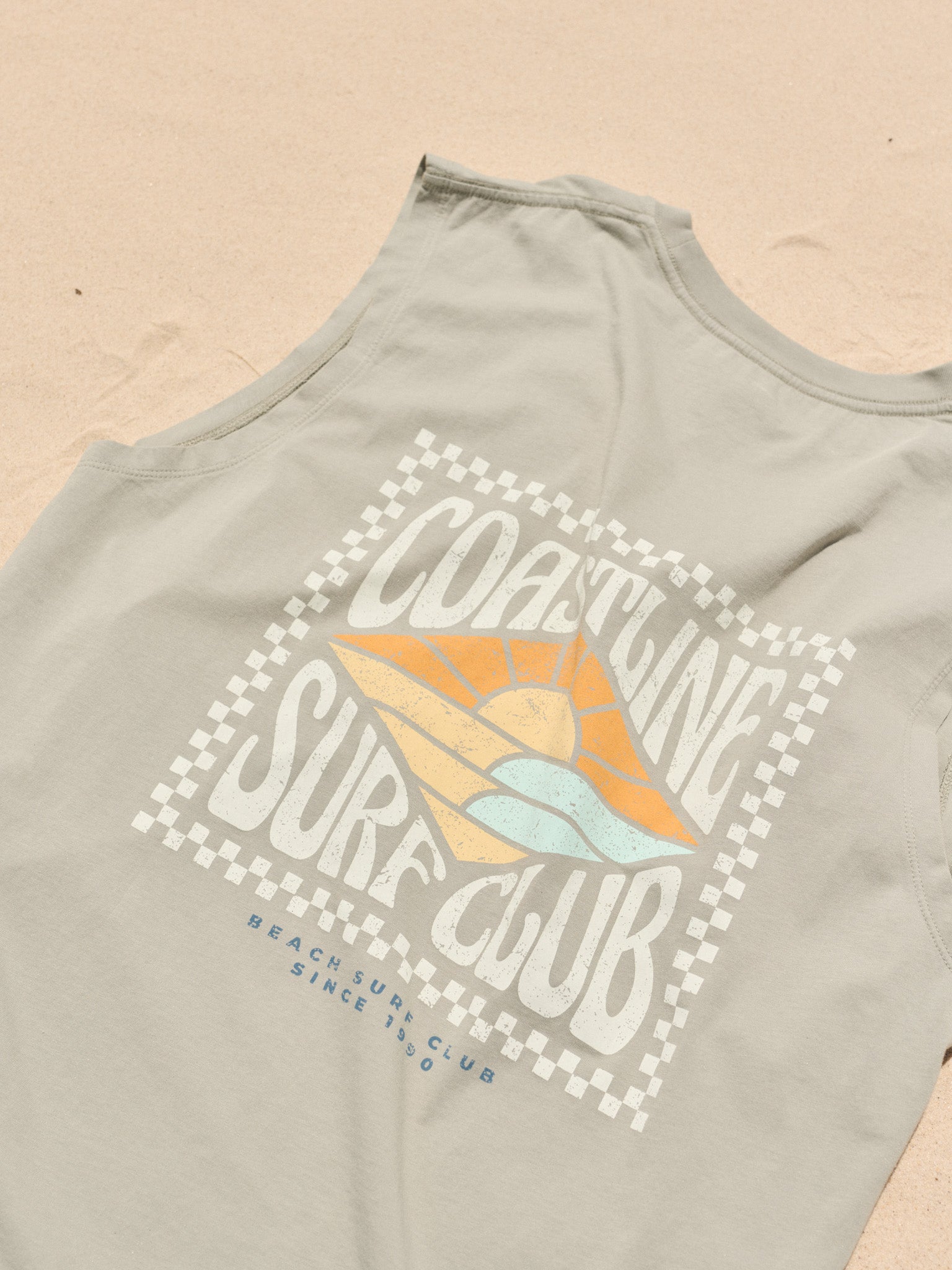 MUSCULOSA LOOSE ESTAMPADA RIPTIDE WAVES - Desert Sage