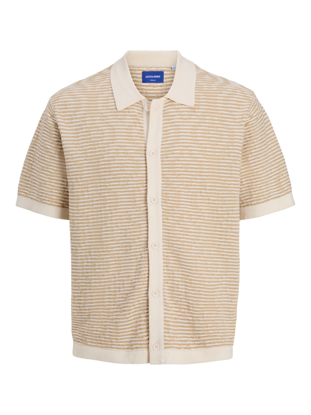 Product POLO JACQUARD PAROS-Sea Salt Detail:Safari - Image 1