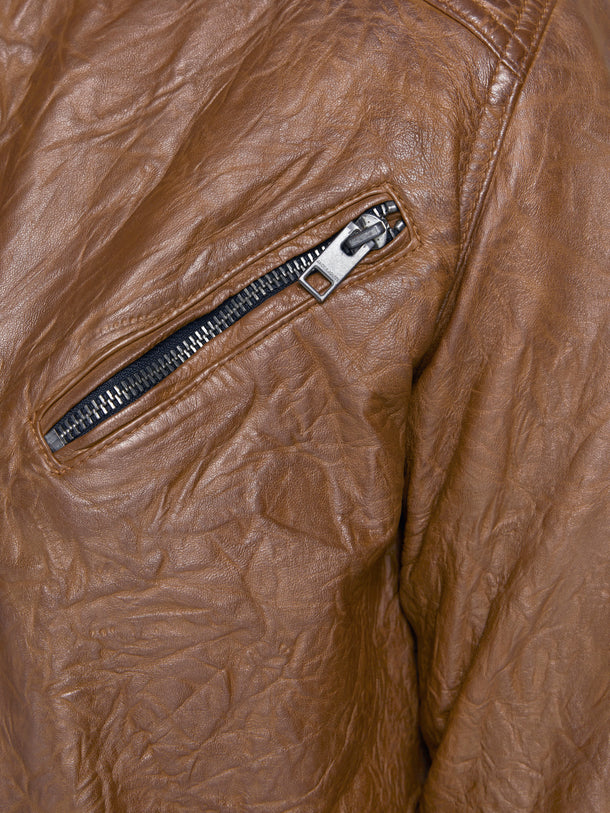 Product CHAQUETA JOEL BIKER PIEL - Cognac - Image 3