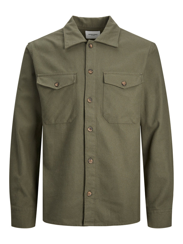 Product SOBRECAMISA EDDIE - Dusty Olive Detail:SOLID - Image 1