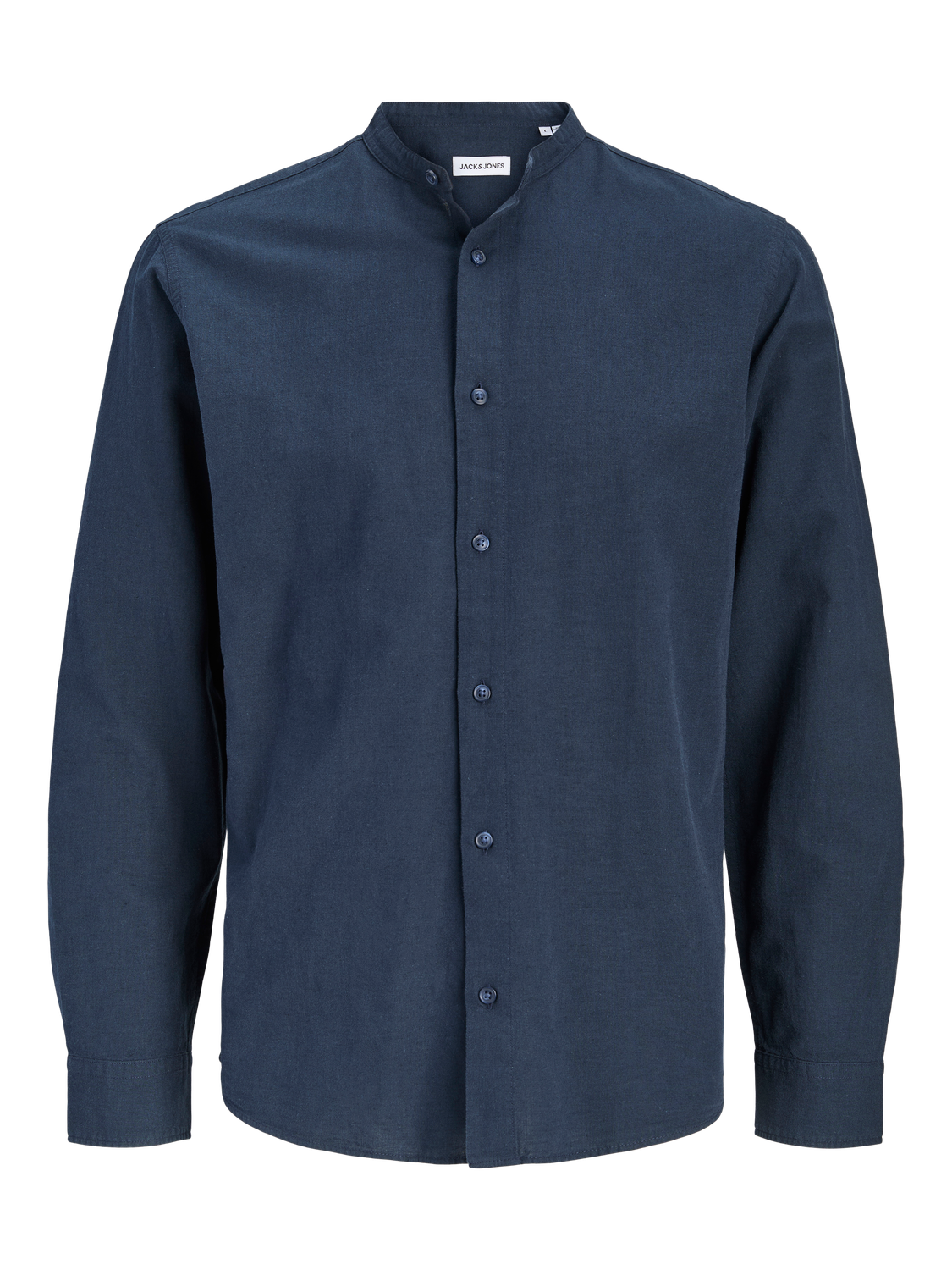 CAMISA POPELÍN DE LINO CUELLO MAO SUMMER - Navy Blazer