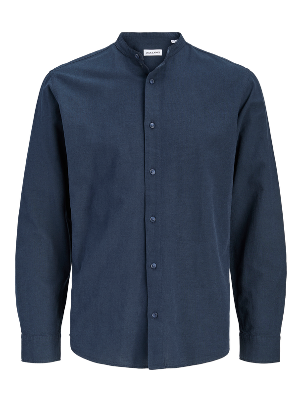 Product CAMISA POPELÍN DE LINO CUELLO MAO SUMMER - Navy Blazer - Image 1