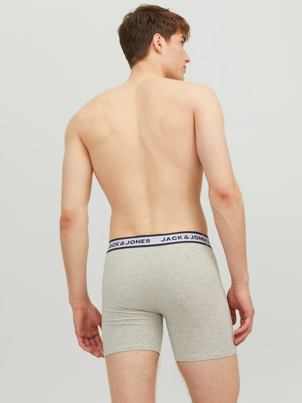 Product PACK 3 BOXERS SOLID CLÁSICOS - Light Grey Melange Pack:White - Navy Blazer - Image 6